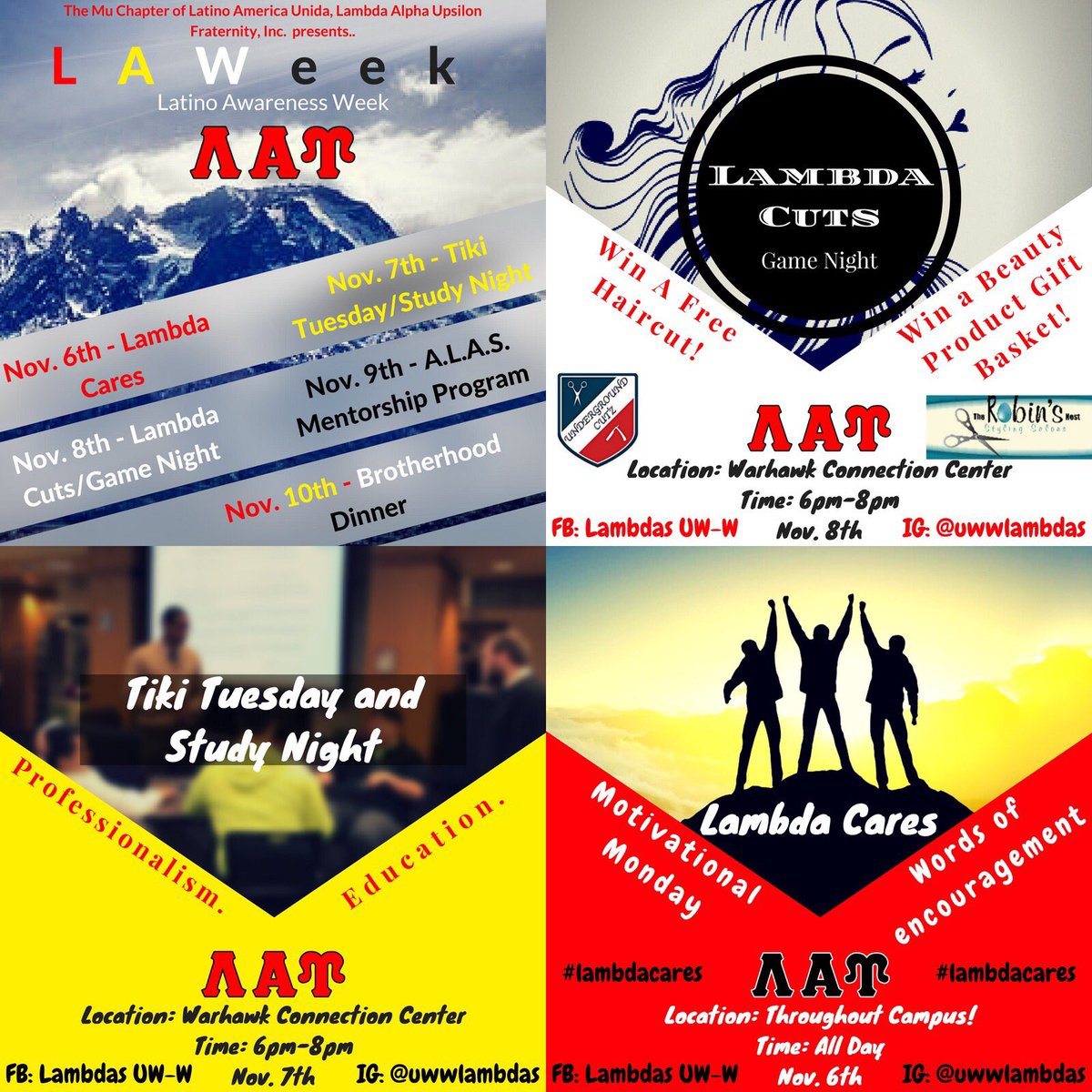 UWWGreeks's tweet photo. Support our Greek brothers of Lambda Alpha Upsilon Fraternity, Inc. https://t.co/tSBTeV8c1k