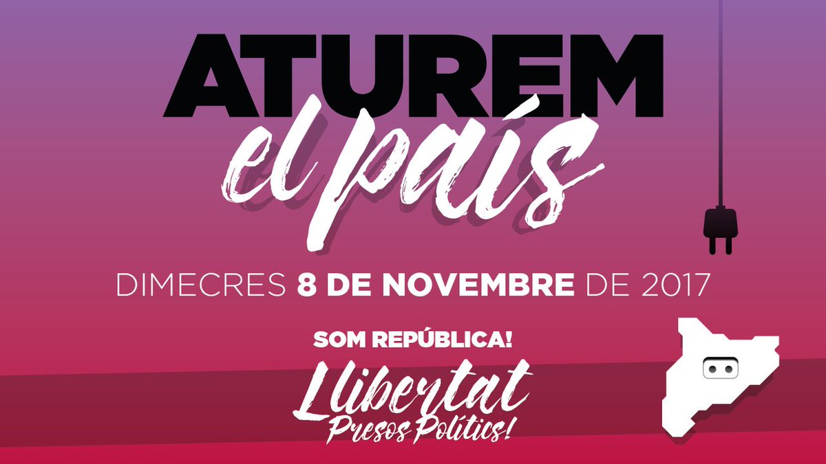 🙋 Preparem-nos per aturar el país! 
Atents a les nostres xarxes per a més detalls! 
👉 Som república! Volem #Llibertat! 💐