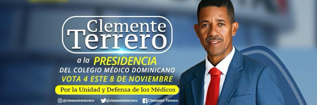 clementeterrero's tweet photo. No defraudaré jamás mi compromiso con los médicos, están depositando su confianza en mí y yo les devolveré resultados #TerreroPresidenteCMD https://t.co/GMfZWXa3BX