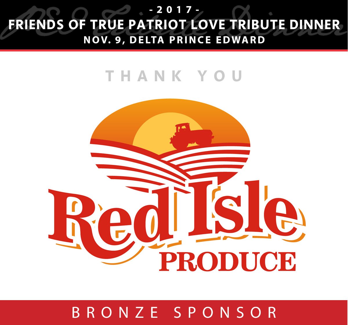 PEITribute's tweet photo. Thank you Red Isle Produce Co. Ltd. for being a Bronze Sponsor of the #pei Tribute Dinner on Nov 9 at the Delta. https://t.co/V3MQpmXbGU https://t.co/bzU2hDVUpm