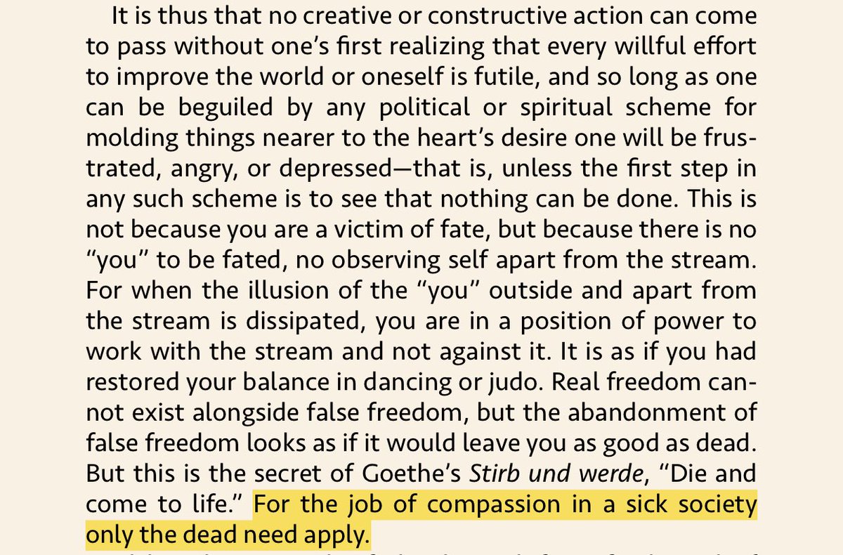 Alan Watts On Twitter For The Job Of Compassion In A Sick Society Only The Dead Need Apply Twitter