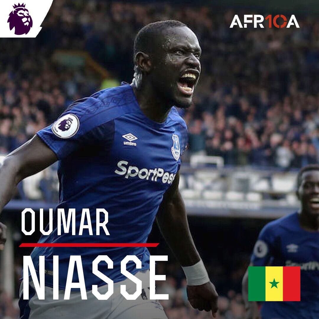 Africa10's tweet image. 🇸🇳 #Senegal's Oumar Niasse's with the opening goal as Everton  beat Watford 3-2 in a super Sunday clash. 
#Africa10 -Never give up.
#Africa