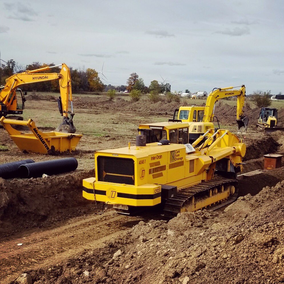 Finished a legal drain reconstruction last week. #Tile17 #Ag #Indiana #WaterManagement #Drainage #Construction #Excavation <a href="/interdrain/">Inter-Drain</a>