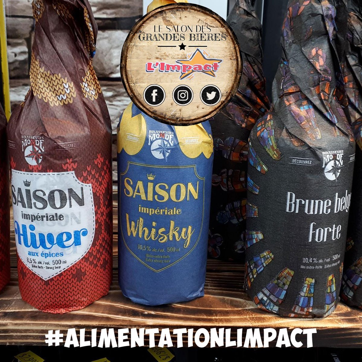 Alim_Impact's tweet photo. Nouveautés Brasseurs du Monde !
Saison impériale hiver aux épices, Brune belge forte &amp; Saison impériale whisky.
#alimentationlimpact https://t.co/k62sblfNE5