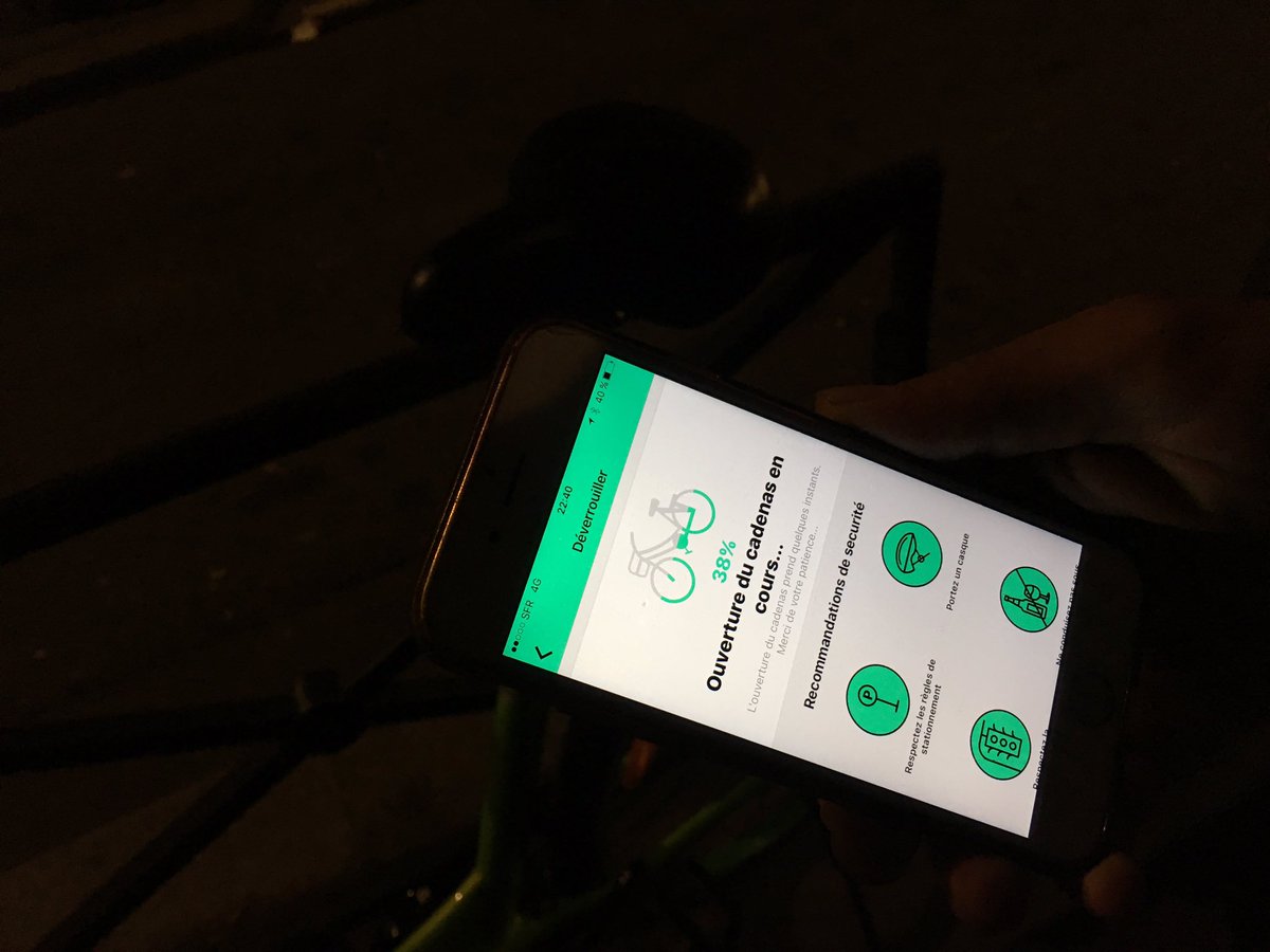 OlivierRazemon's tweet image. Déverrouillage de @GoBeeBikeFR : trois vélos, trois tentatives, trois échecs. @velib2018 peut dormir sur ses deux oreilles.