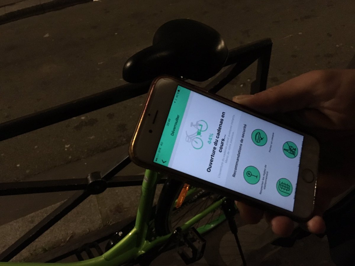 OlivierRazemon's tweet image. Déverrouillage de @GoBeeBikeFR : trois vélos, trois tentatives, trois échecs. @velib2018 peut dormir sur ses deux oreilles.