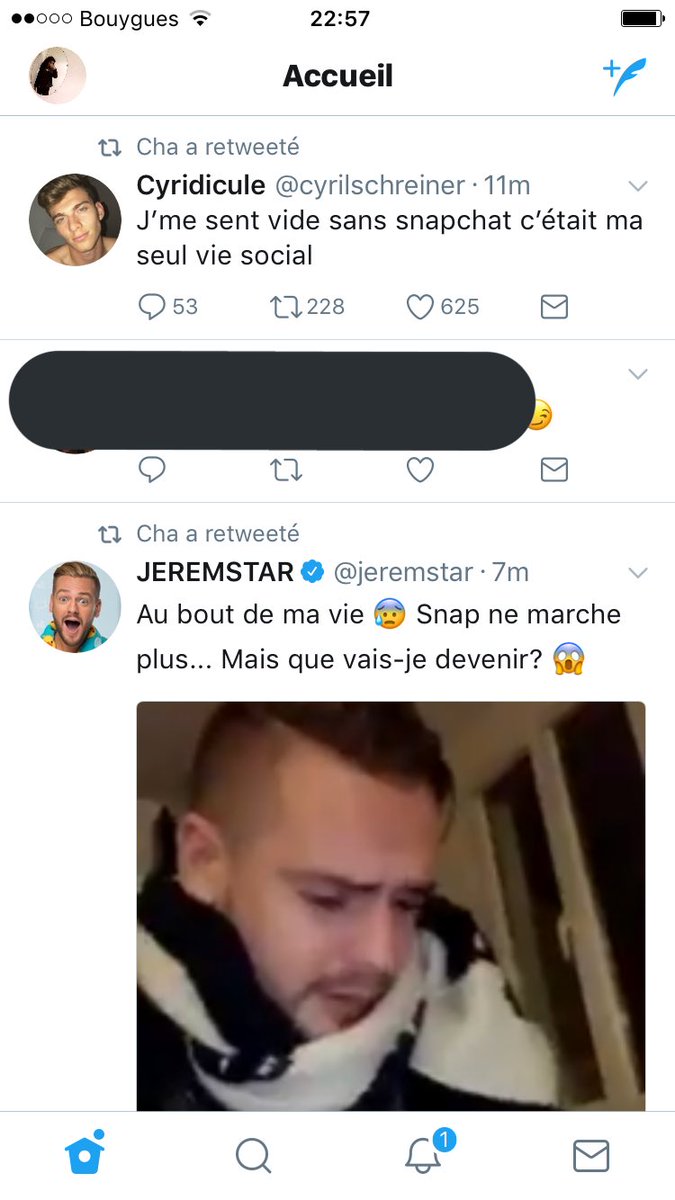 EmelineGallois's tweet photo. Sa doit être un gros coup dur pour eux #SnapchatDown https://t.co/HkubHH2nj8