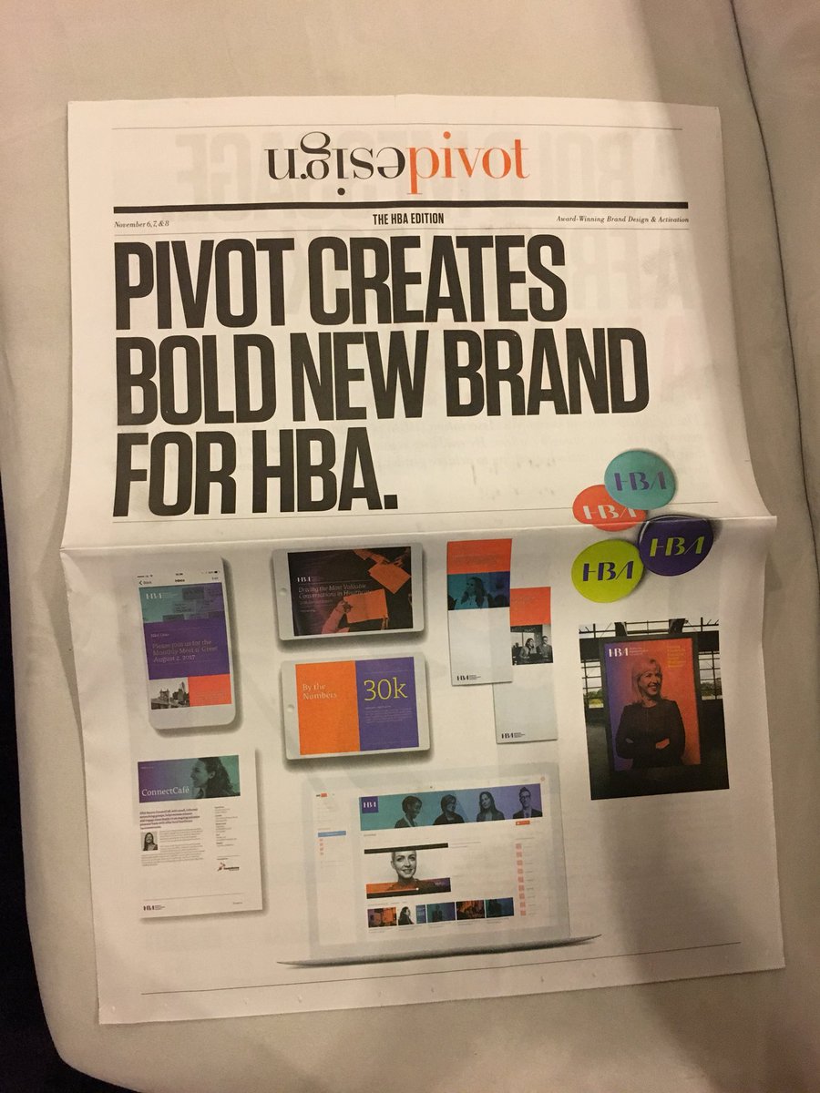 Extra extra!!! Read all about it! .<a href="/HBAnet/">Healthcare Businesswomen’s Association (HBA)</a> new BOLD branding at #hbaannual17 #hbaimpact .<a href="/PivotDesign/">Pivot Design</a>