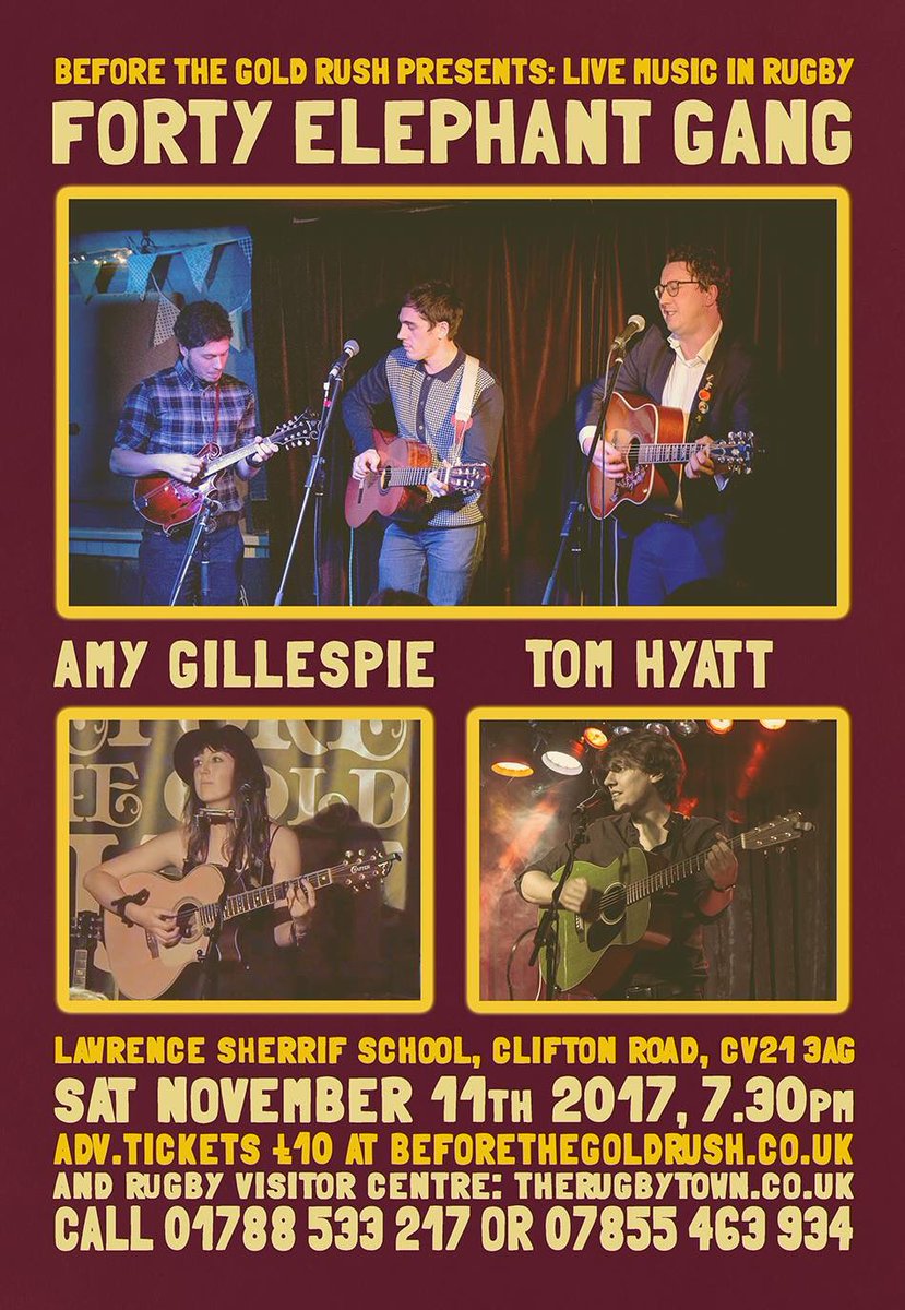 We’re in Rugby next week to play a show with Amy Gillespie and <a href="/tommyhyatt/">Tom Hyatt</a> Will be a blast!