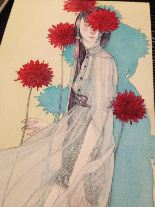 なんとか完成したので持っていきます!今日も時間がありそうなら別の絵を塗っていようかと思います。 