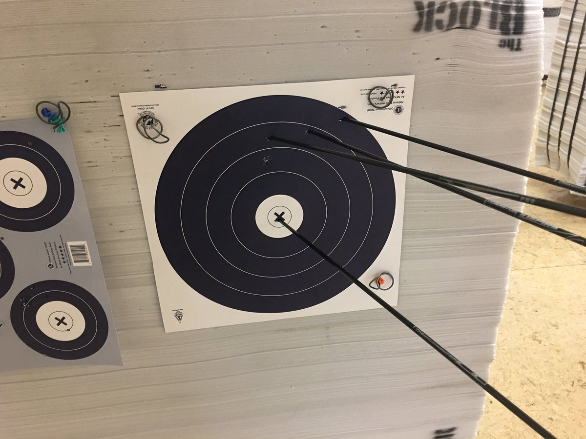 Second set of arrows after over a decade of not shooting! Thanks <a href="/KelOfKells/">Kelly Snyder</a> for the tips and help!