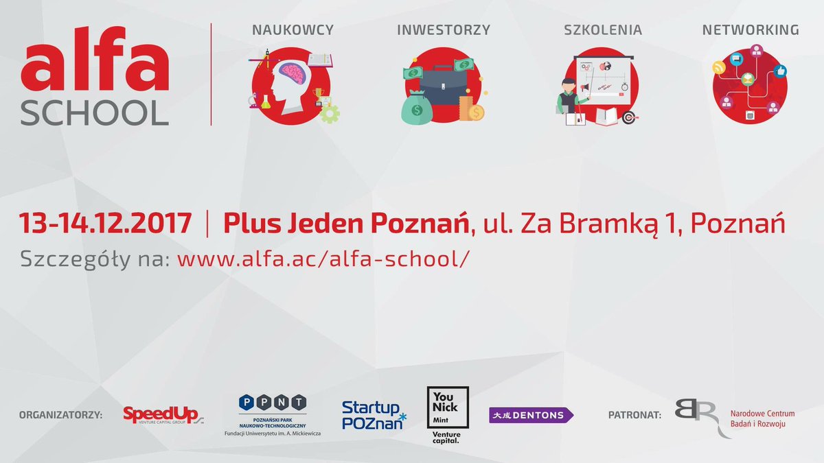 Warsztaty dla twórców innowacyjnych rozwiązań - Alfa School już 13 i 14 grudnia, #Poznań‼️
Więcej info na stronie => alfa.ac/alfa-school/