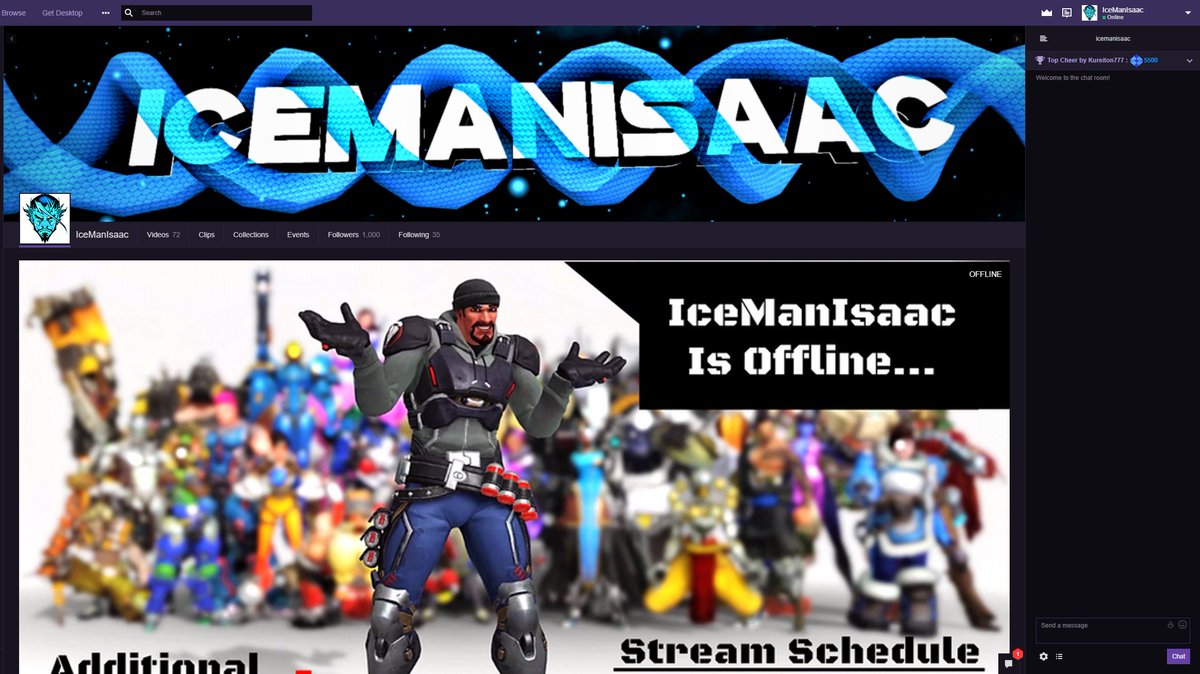 IceManIsaac's tweet photo. Hit 1,000 followers on Twitch last night! Thank you all for the support! Can't wait to see where the future takes us! #FullTimeStreamDream https://t.co/yqmYQEUu2o