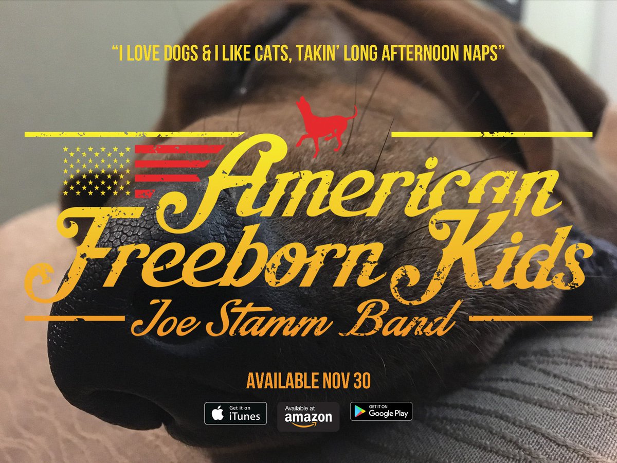 JoeStammBand's tweet photo. "I Love Dogs & I Like Naps, Takin' Long Afternoon Naps" @mattleimkuehler ready for the11/30 #AFBK release? https://t.co/3U5nxgtAmn