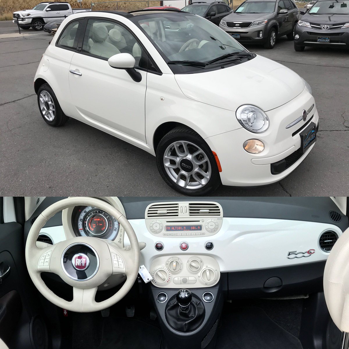 SAGutah's tweet photo. White 2012 Fiat 500c Pop Convertible with 22k Miles! #ForSale #Specialties #SpecialtiesAuto #UtahCars #Fiat #500c #Convertible https://t.co/3RZp6QBFf8