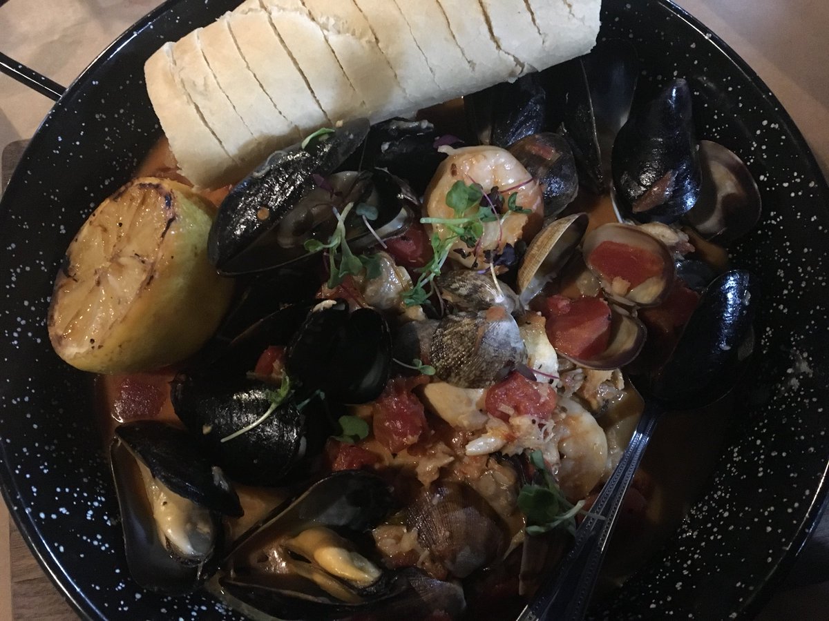 Delicious—seafood stew <a href="/TheLocalEatery/">The Local Eatery</a> #LoveIndy