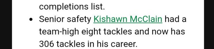 Darnelljackson6's tweet photo. Kishawn Mcclain with 306 career tackles.#Terryproduct https://t.co/a8HyAEPOQ5