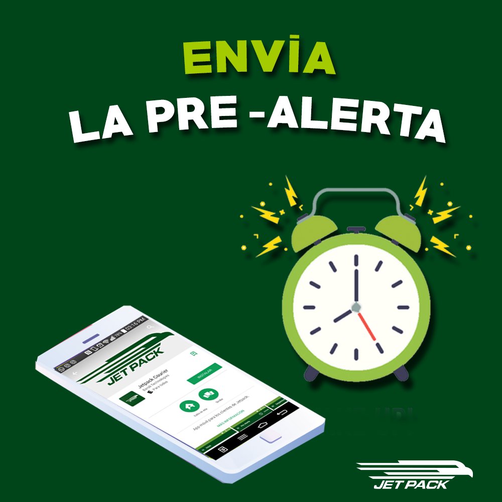 JetPackRD's tweet image. Con sólo llenar el formulario en nuestra página web y en la app puedes enviar la pre-alerta de tus pedidos. #Servicios #JetPack #TuCourier