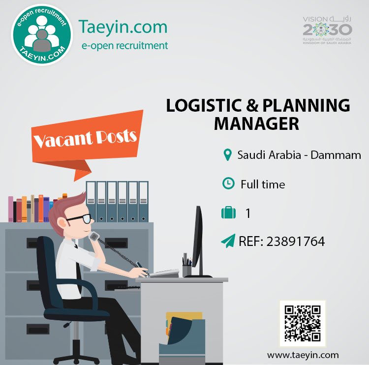 Taeyincom's tweet photo. #FMCG Company based in #Dammam is looking for
#Logistic & #Planning_Manager🚹
share your #CV here
https://t.co/TQFVjINWGS
#High_Position #job https://t.co/QkLD4LibbX