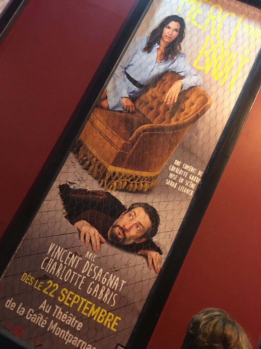 Cette pièce c’est un bonheur ! Quel talent ! Bravo <a href="/VincentDesagnat/">desagnat vincent</a> <a href="/CharlotteGabris/">Charlotte Gabris</a> 👏👏👏 #MerciPourLeBruit #LaGaiteMontparnasse