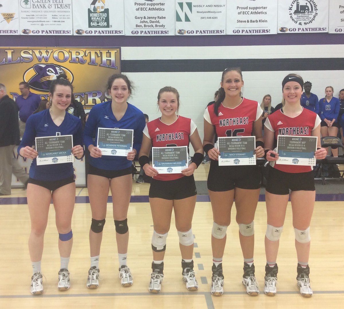 XI-A All-Tournament: (L to R)

Maynes - SWCC
Konz - NIACC
Mikva - KCC
Petersen - KCC
Nelson - NECC
Stewart - NECC
Schafer* - NECC 
*MVP