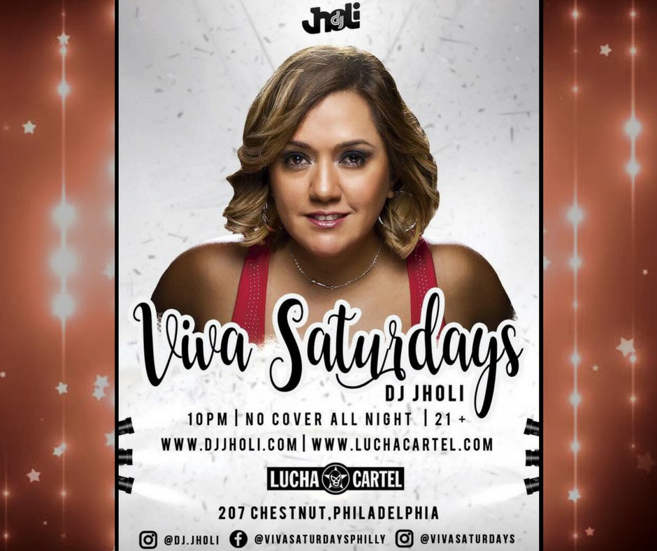 Luchacartel's tweet photo. Spend your night at #LuchaCartelPhilly’s #VivaSaturdays!! Dance your butt off with Dj Jholi ft. Margaritas & good company! https://t.co/BbhGxCXmVl