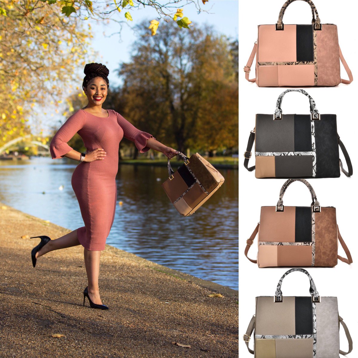 sTesi_UK's tweet photo. As seen and modelled by Natalie - Jolie Boxy Handbag, Available in 5 Different Colours https://t.co/FdFIoPlhTA #Fashion #Handbags #sTesi https://t.co/x1tFYo0rjO