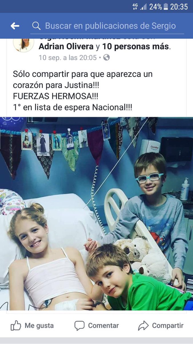 Esta niña argentina necesita un corazón urgente compartan por favor <a href="/CasciniRaul/">Raúl Cascini</a> <a href="/PolloVignolo/">Sebastián Vignolo</a> <a href="/marcelosottile/">Marcelo Sottile</a> <a href="/ChavoFuchs/">Diego “Chavo” Fucks</a>