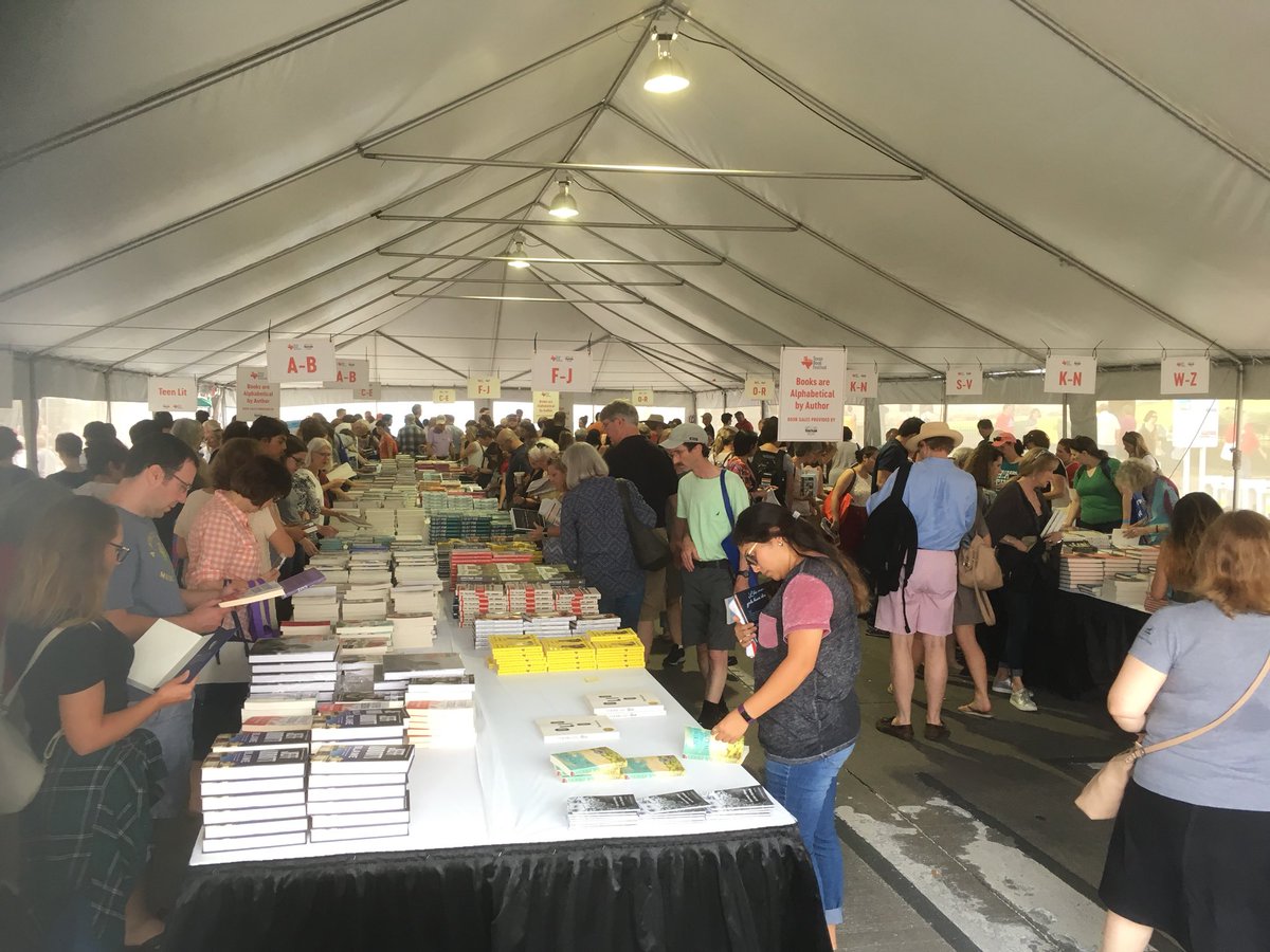 scribemark's tweet image. #TXBookFest   Only question: Will I get out of here without buying a bunch of books 📚?   #AustinWeekend