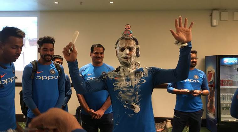 Happy Birthday Virat Kohli: Indian captain smeared with cake in dressing room, watch video  