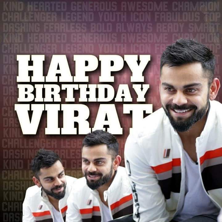 Happy birthday virat kohli.. .. only he has ability to break sachin\s record.. 