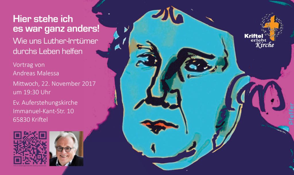 FeGMainTaunus's tweet photo. Hier stehe ich es war ganz anders!Wie uns Luther-Irrtümer durchs Leben helfen #FeGMT https://t.co/aBh81nUDk8 https://t.co/R6BfT1NHcA