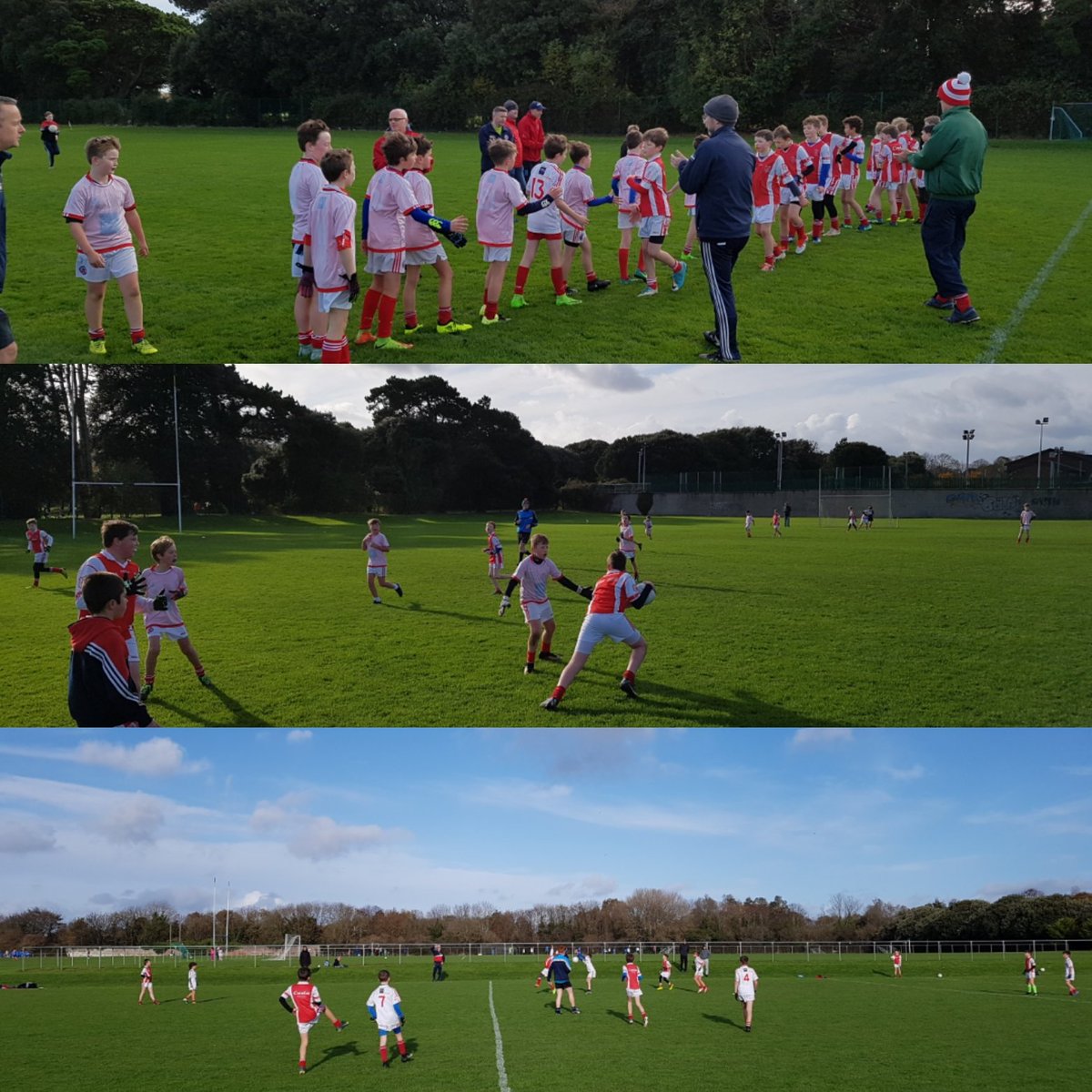 ClontarfGAAClub's tweet photo. #InsideOut for the @Sherry_Fitz geansaí as our Faoi11 buachaillí hosted @CualaCLG https://t.co/BQgfdTTWZG