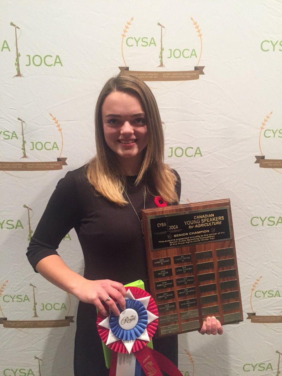 ParklandFert's tweet photo. Congratulations Lois Schultz!  Winner of the 2017 Canadian Young Speakers for Agriculture! https://t.co/TwClguCq59