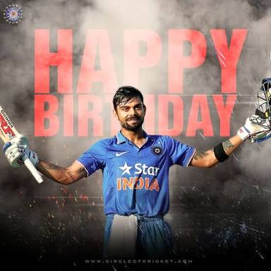  Happy birthday  virat kohli - the run machine  asey hi khelte raho aur india ko jita tey raho 