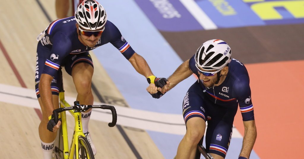 FFCyclisme's tweet photo. Le duo français @Ben__Thomas_ et @FlorianMaitre1 décroche la médaille de bronze sur l'Américaine à Pruszków ! #TissotUCITrackWC https://t.co/IiGX223PRI