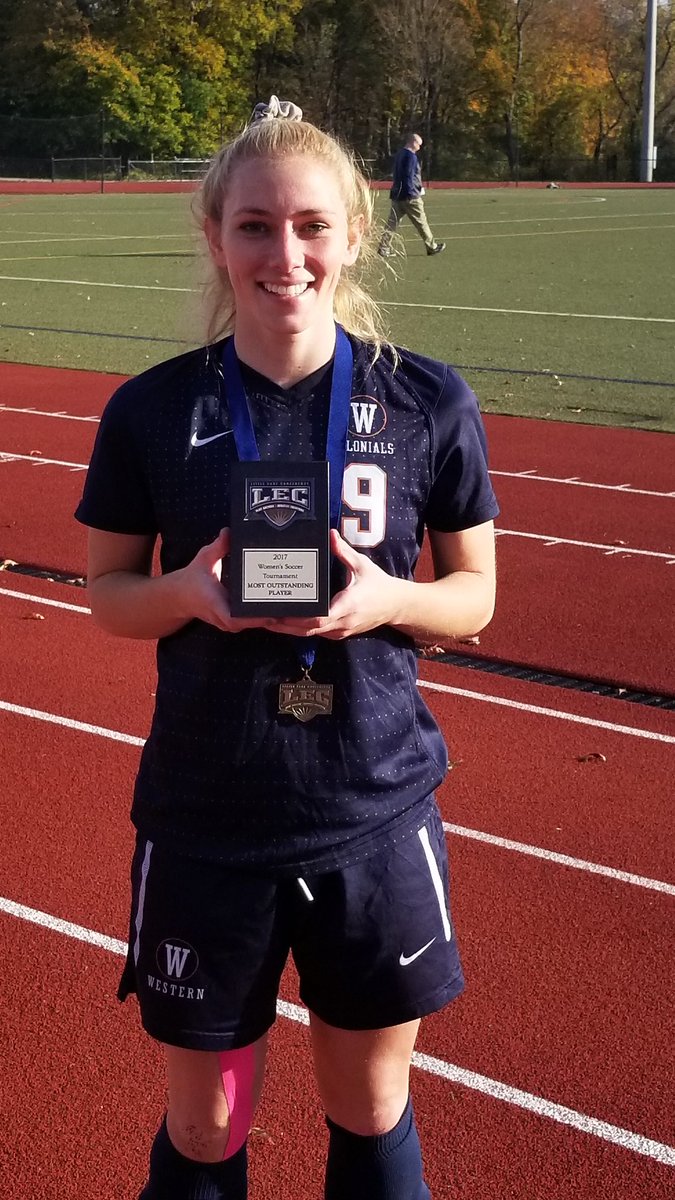 LittleEastConf's tweet photo. The 2017 #LECwsoccer Most Outstanding Player is @WestConnATH Autumn Sorice #LECchamps #d3soccer https://t.co/XgzHk1IIR1