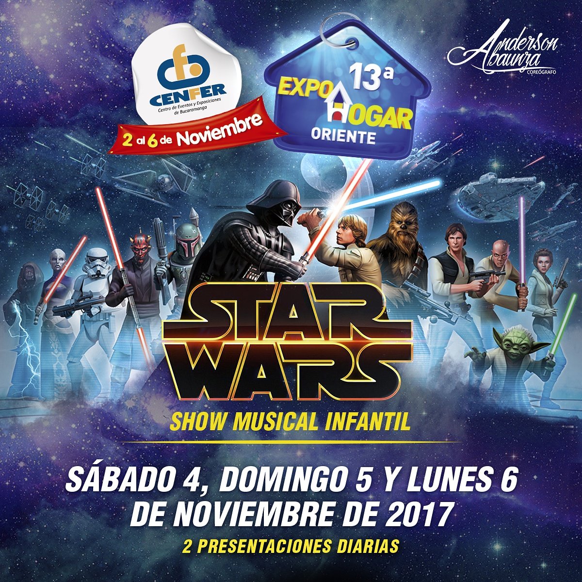 CenferSA's tweet photo. Proximos a presentar en nuestra tarima de #Expohogar2017 el show de star wars. No te lo pierdas! https://t.co/XLyu8gfnHF