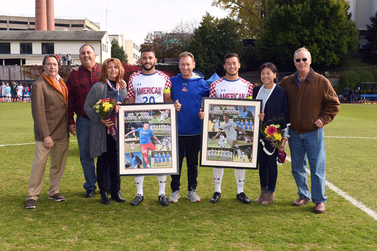 AU_MSoccer's tweet photo. #ThankYou to our seniors Vinny Barone and Danny Kaiser #COYE #onceaneaglealwaysaneagle https://t.co/QurbjhYSDP