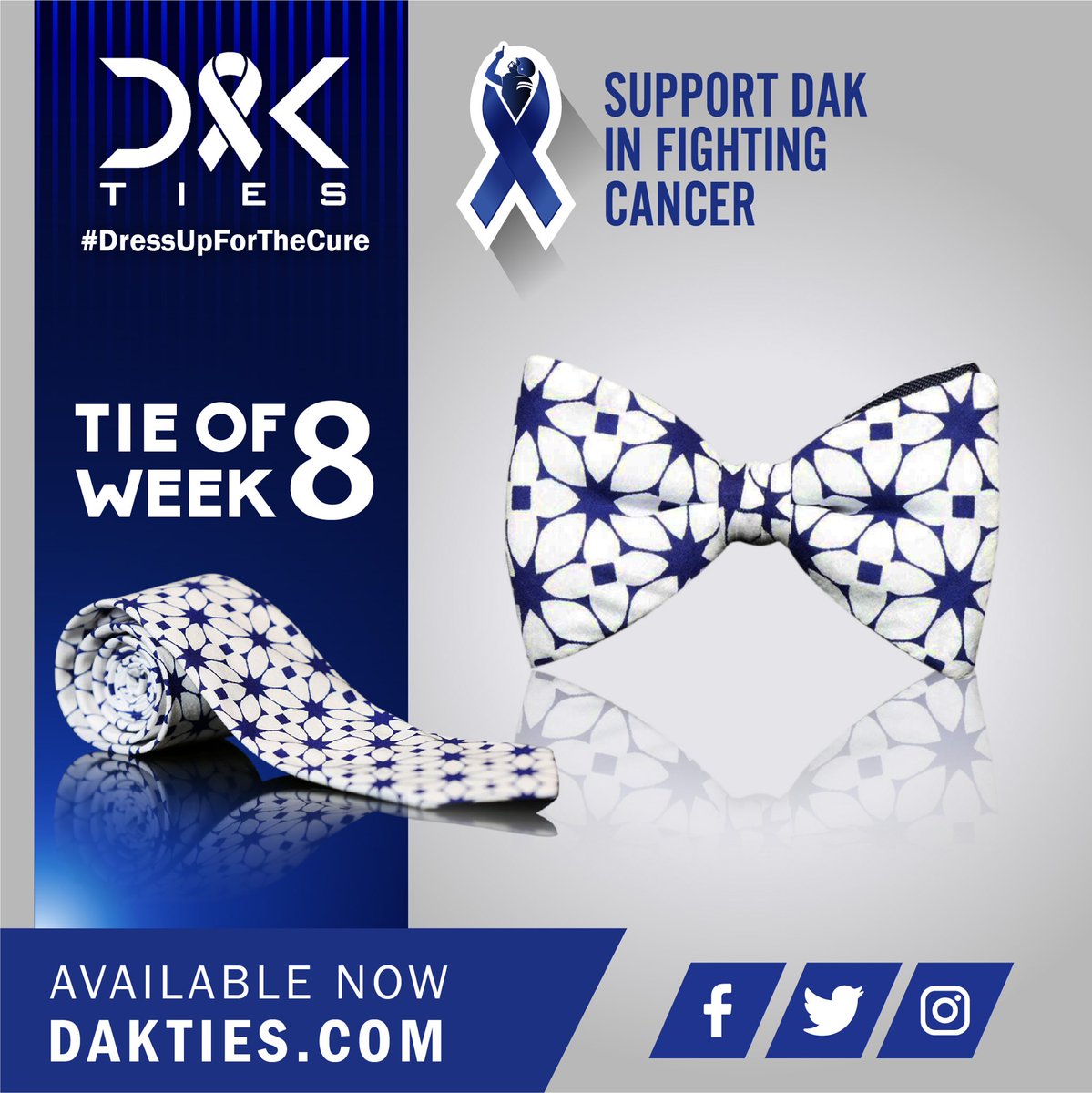DakTies's tweet image. #DressUpForTheCure and Help the Fight Against Colon Cancer by purchasing a Signature Dak Tie, while Supplies Last! Dakties.com