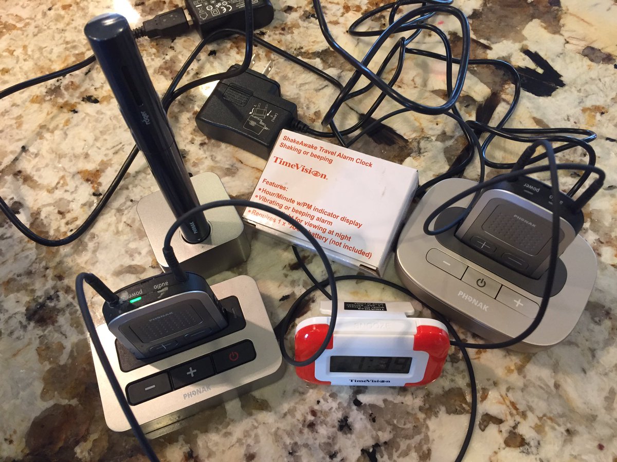 bydawndais's tweet image. A piece of art titled: A Hearing Impaired Person Packs for a Media Tour. #bionicear #pleasenotechnicalissues