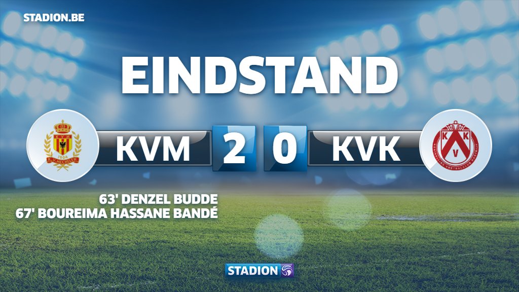 VTMStadion's tweet photo. [EINDE] KV Mechelen wint meteen onder Jankovic en is weg van de laatste plaats https://t.co/TQrv4tYPFF #kvmkor #jpl https://t.co/MFBBaHMWH6