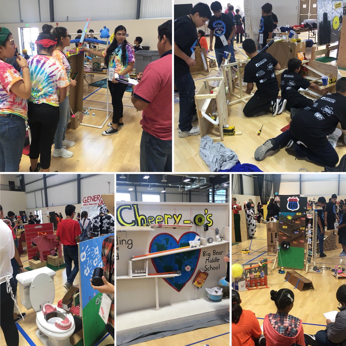 Marybwalls's tweet photo. Iβm so proud of the #creativity in San Bernardino today! #RubeGoldberg #iCreate2018 https://t.co/2av0PO5CNg