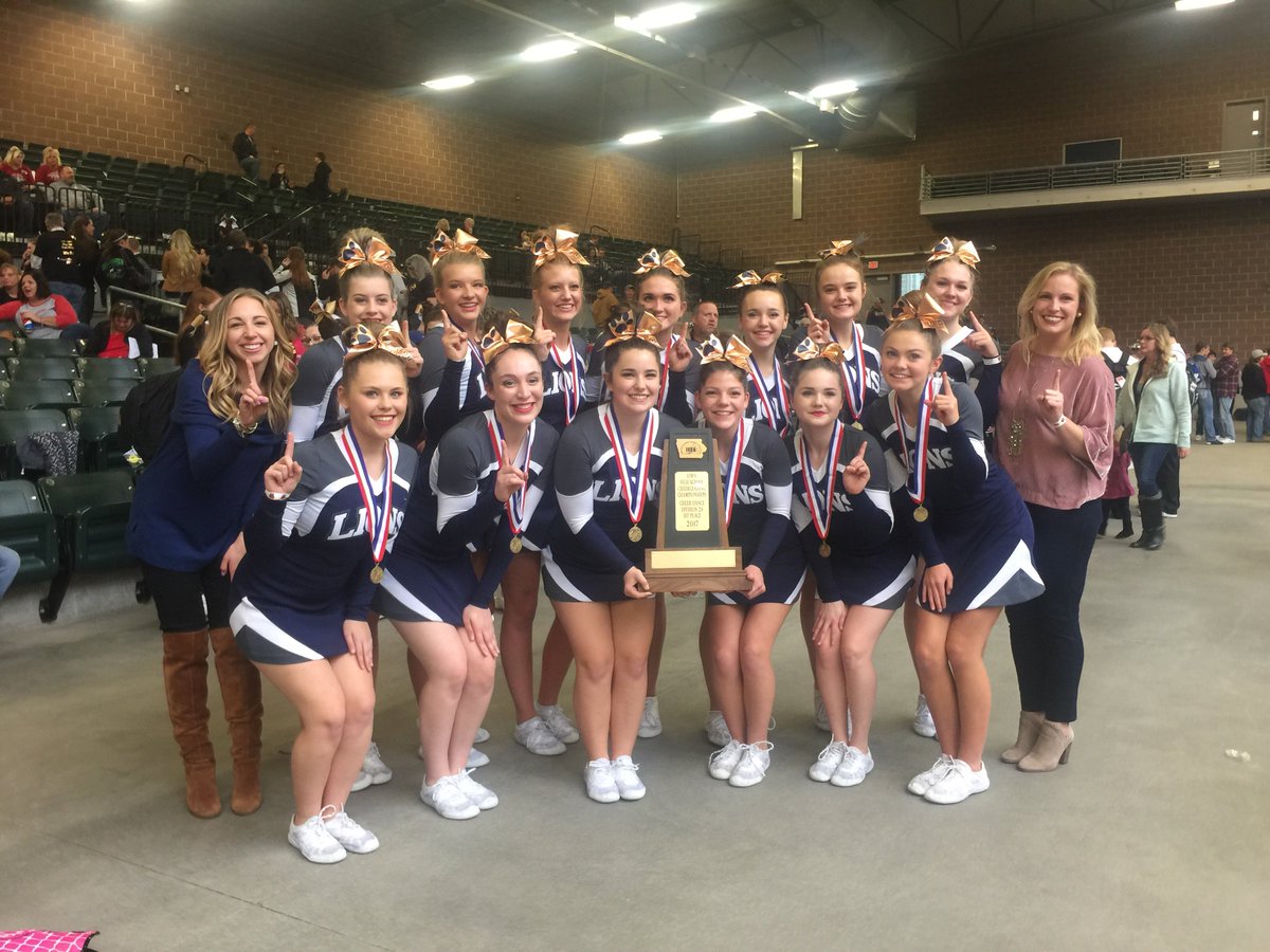 DMCAthletics's tweet photo. Congrats to our cheer team who placed 1st in 2A at the #statecheer competition. https://t.co/yoNOhGN2HH