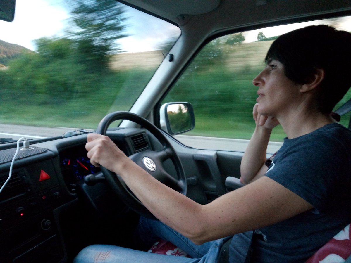 Anituzzi's tweet photo. Once I start driving our van I could be anywhere, going anywhere and I love it. @ValeBu2 #freedomfeeling #vanlife #climbing https://t.co/xpp2TQfiFD