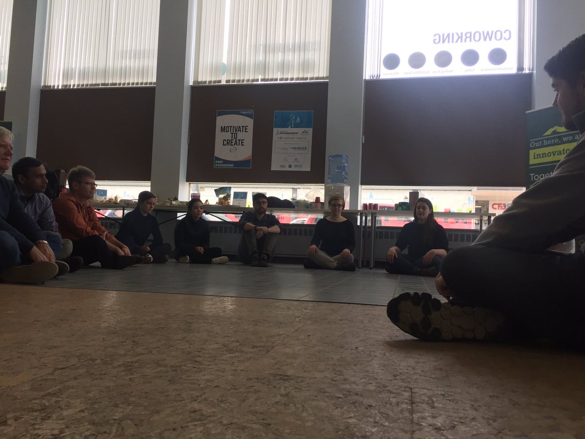 HackingHealthPG's tweet photo. We're cracking up and relieving stress at laughter yoga! Laughter is the best medicine 😆🤣😂 #HHPG #hackinghealth https://t.co/VQhkZsRcPu