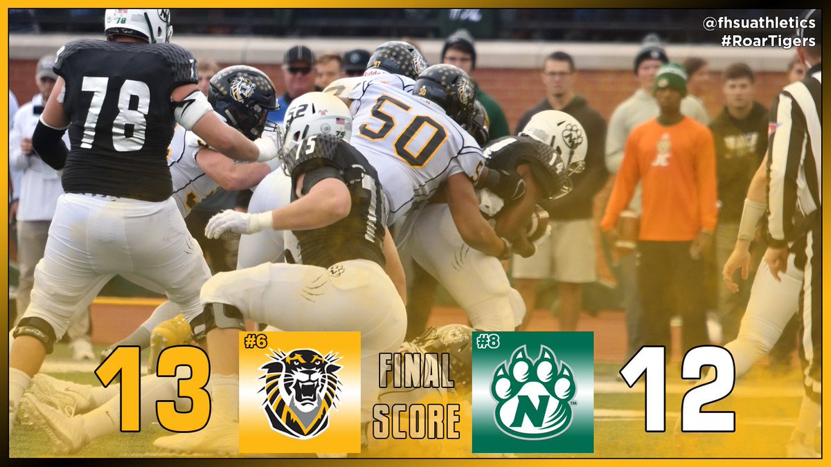 CHAMPIONS! <a href="/FHSUFootball/">FHSU Football</a> defeats Northwest Missouri State, 13-12, to win the MIAA Championship! #RoarTigers #miaafb