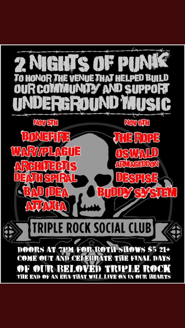 New Rocket Union (@newrocketunion) on Twitter photo 2 nights of local punk Sun & Mon. John’s other band <a href="/BadIdeaMpls/">Bad Idea MN</a> last days of <a href="/triplerockmpls/">Triple Rock</a> 2 nights of local punk Sun & Mon. John’s other band <a href="/BadIdeaMpls/">Bad Idea MN</a> last days of <a href="/triplerockmpls/">Triple Rock</a>