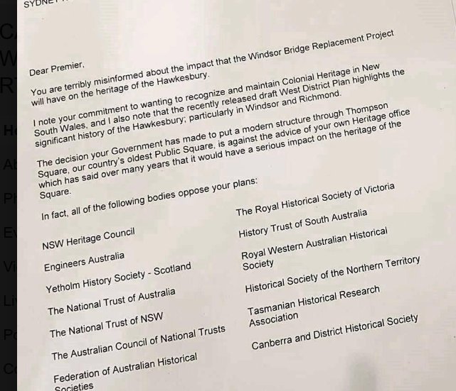 shamaroo's tweet photo. @ShaunCarter70 @tilly64 @NSWChapterPres @ArchitectureNSW @GladysB @gabrielleupton @PennySharpemlc @MarkSpeakman @WorldMonuments @nationaltrustau @ArchitectureAU @AustICOMOS Same with #SaveThompsonSquare Windsor Bridge Project. https://t.co/X5SRpFwNWE https://t.co/E3QQs14OUD