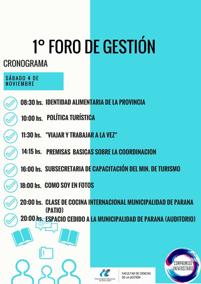 CalidadTur_ER's tweet photo. #Hoy @MinTurER participó del Foro de Gestión de @UnivAutonomER impulsado por el centro de estudiantes “Compromiso Universitario” https://t.co/8cZ5arDWgD